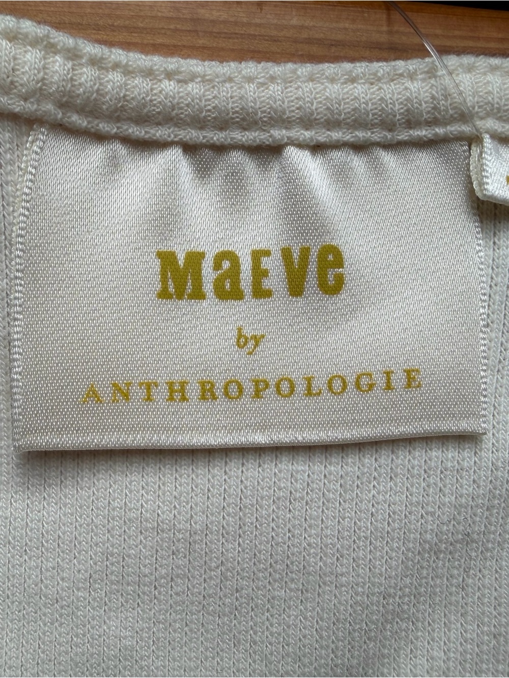 Anthropologie Cream Scoop Neck Short Sleeve Top - Picture 5 of 9